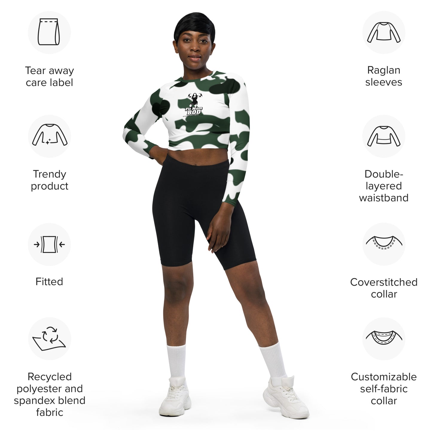 FIT MOM long-sleeve crop top