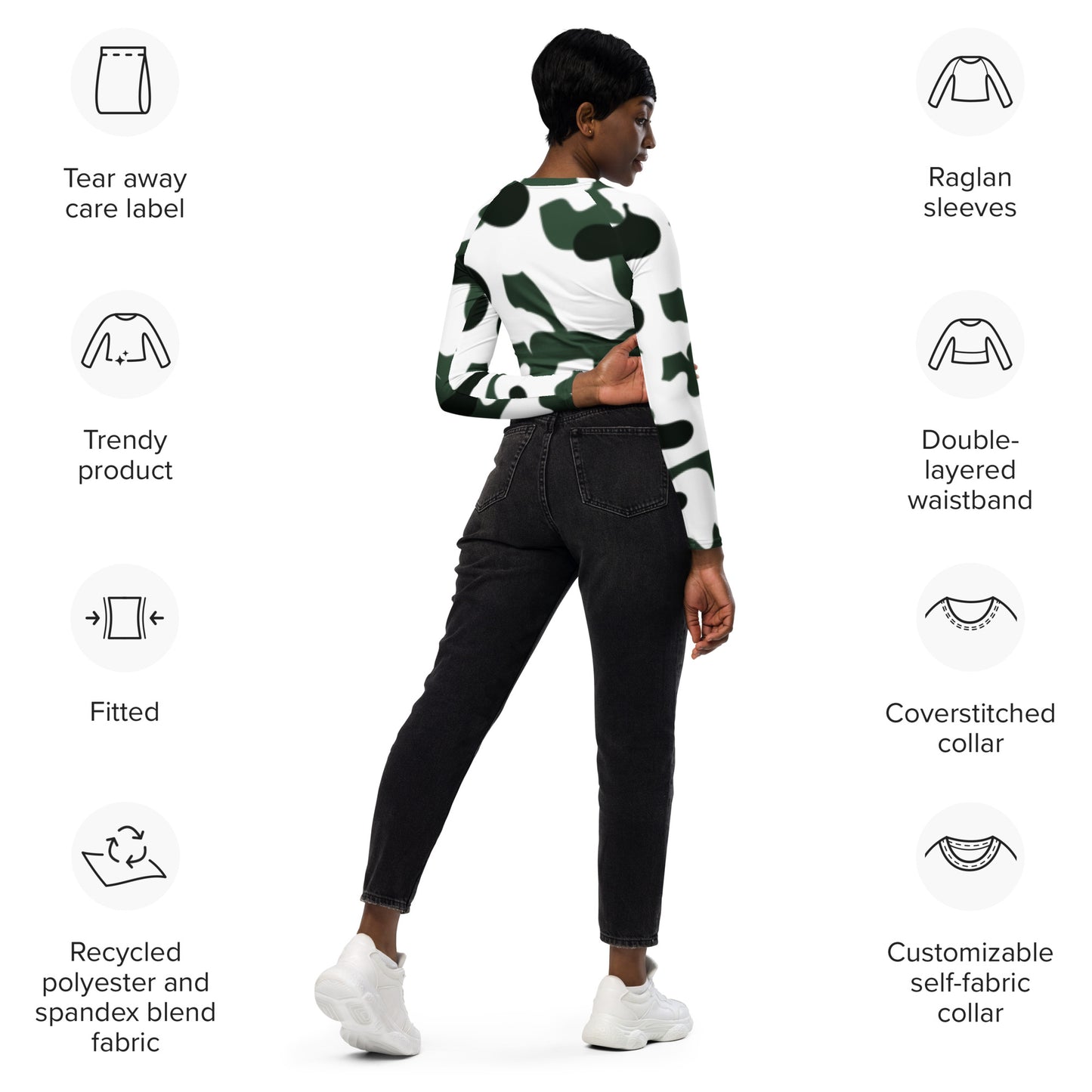 FIT MOM long-sleeve crop top